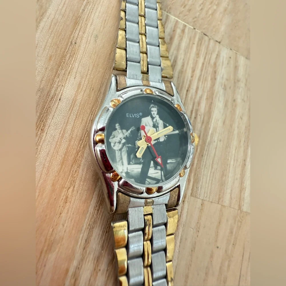 Elvis Presley two tone ladies watch NEW BATTERY